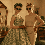 année 50 femme robe swing crayon