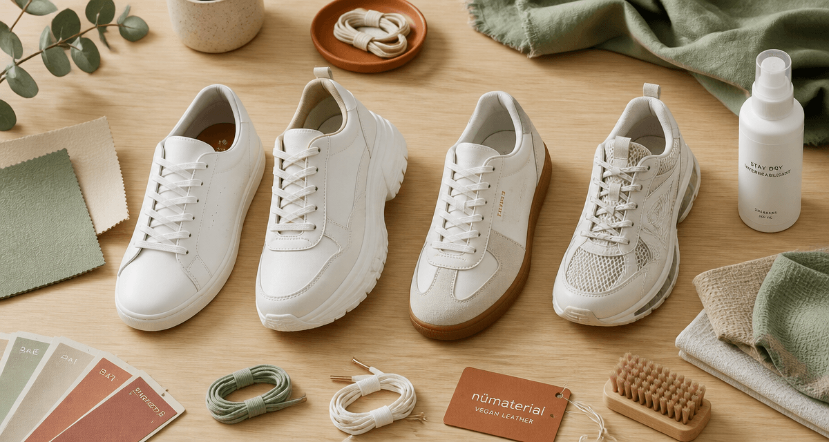 basket blanche femme tendance 2025 alignées sur table