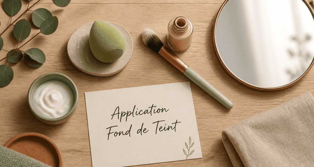 comment appliquer le fond de teint outils sur table
