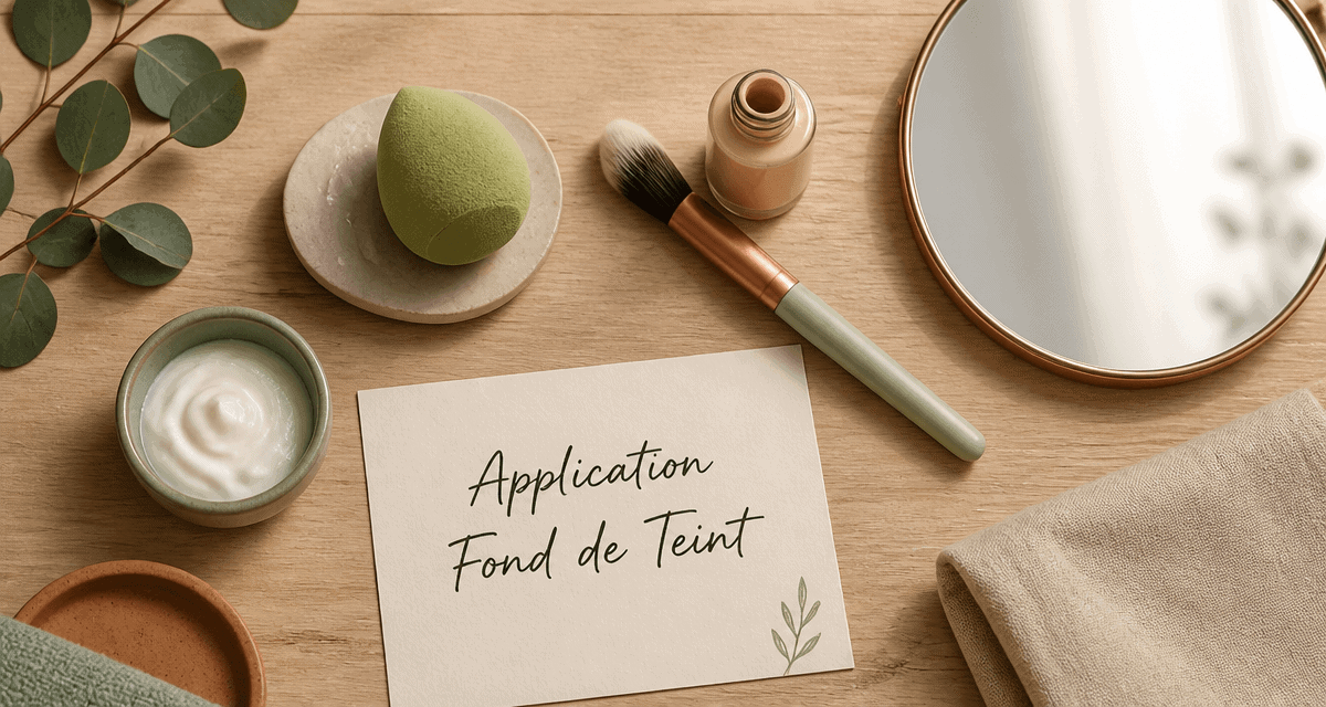 comment appliquer le fond de teint outils sur table