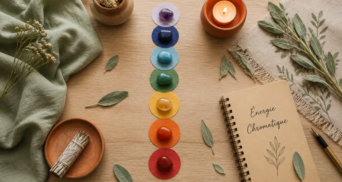 couleur des chakras pierres alignées
