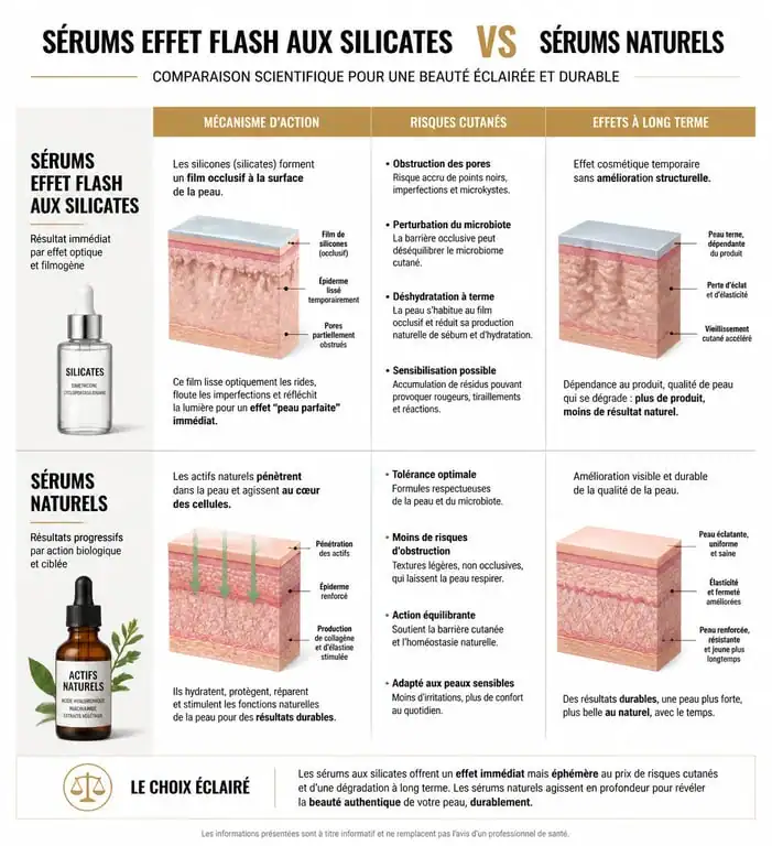 Comparatif des risques entre Wrinkle Power et sérums naturels