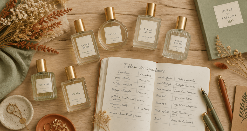 liste dupe #parfum action flacons et tableau équivalences