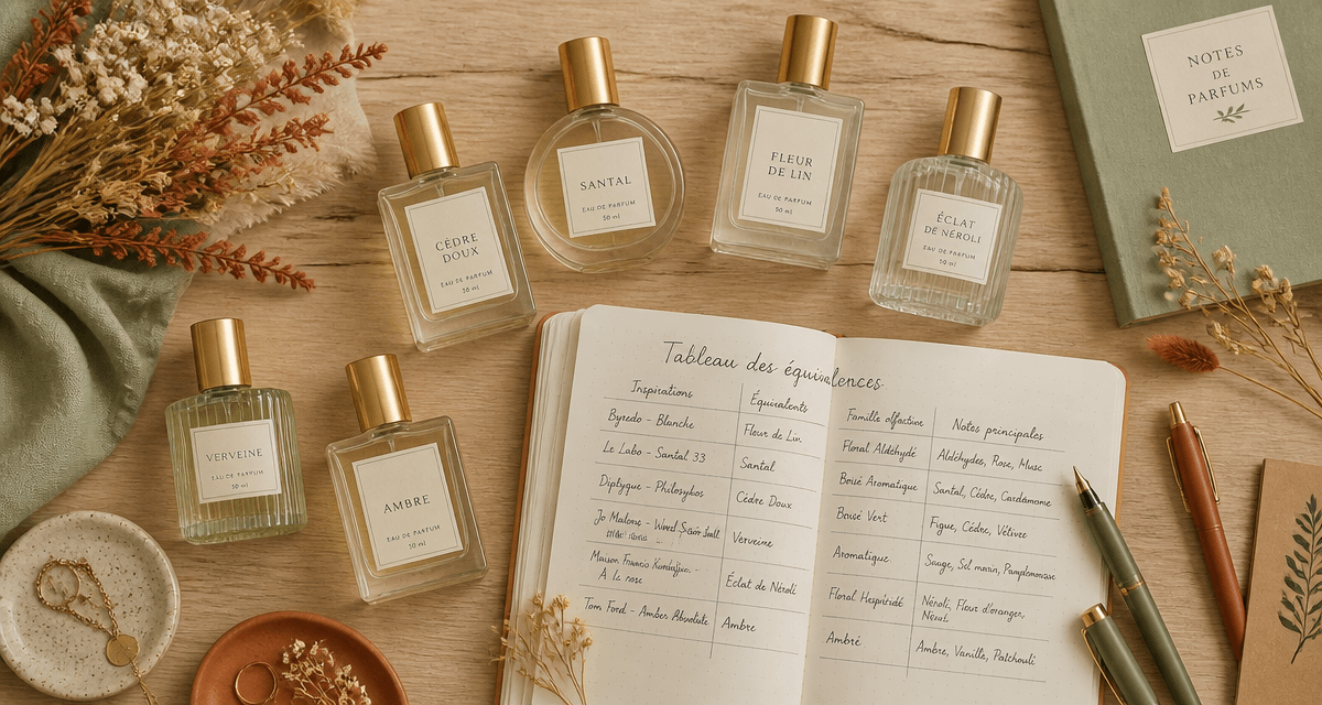 liste dupe #parfum action flacons et tableau équivalences