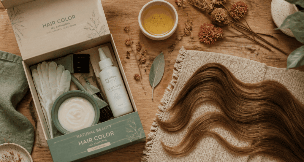 Meilleur coloration cheveux sans ammoniaque boîte et accessoires