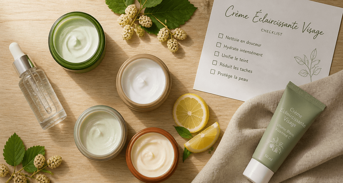 meilleur crème éclaircissante pour visage pots sérum citron mûrier checklist