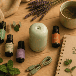 meilleur diffuseur huiles essentielles sans fil flat lay ambiance zen