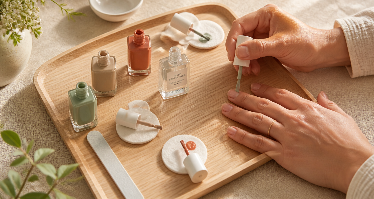 meilleur vernis à ongles flacons teintes douces application