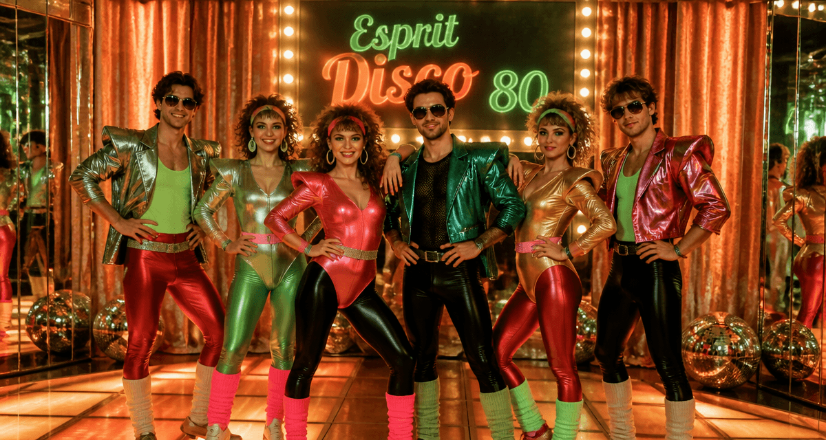 mode année 80 disco groupe amis tenues iconiques