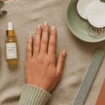 Main avec ongle blanche et taches, soins naturels