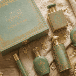 parfum de dubai flacons décorés sur table