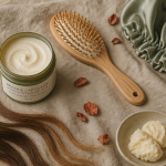 peut on appliquer un masque sur cheveux secs flat-lay capillaire