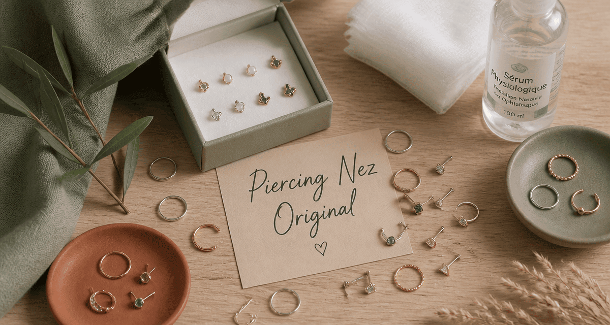 piercing nez original bijoux titane or et accessoires cicatrisation