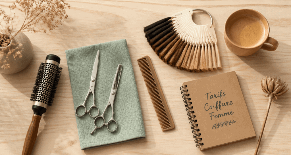 tarif coiffeur femme outils salon coiffure