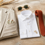 tenue mariage homme été costume lin chemise coton