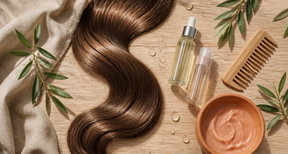 combien de temps dure un gloss cheveux flat-lay mèche brillante