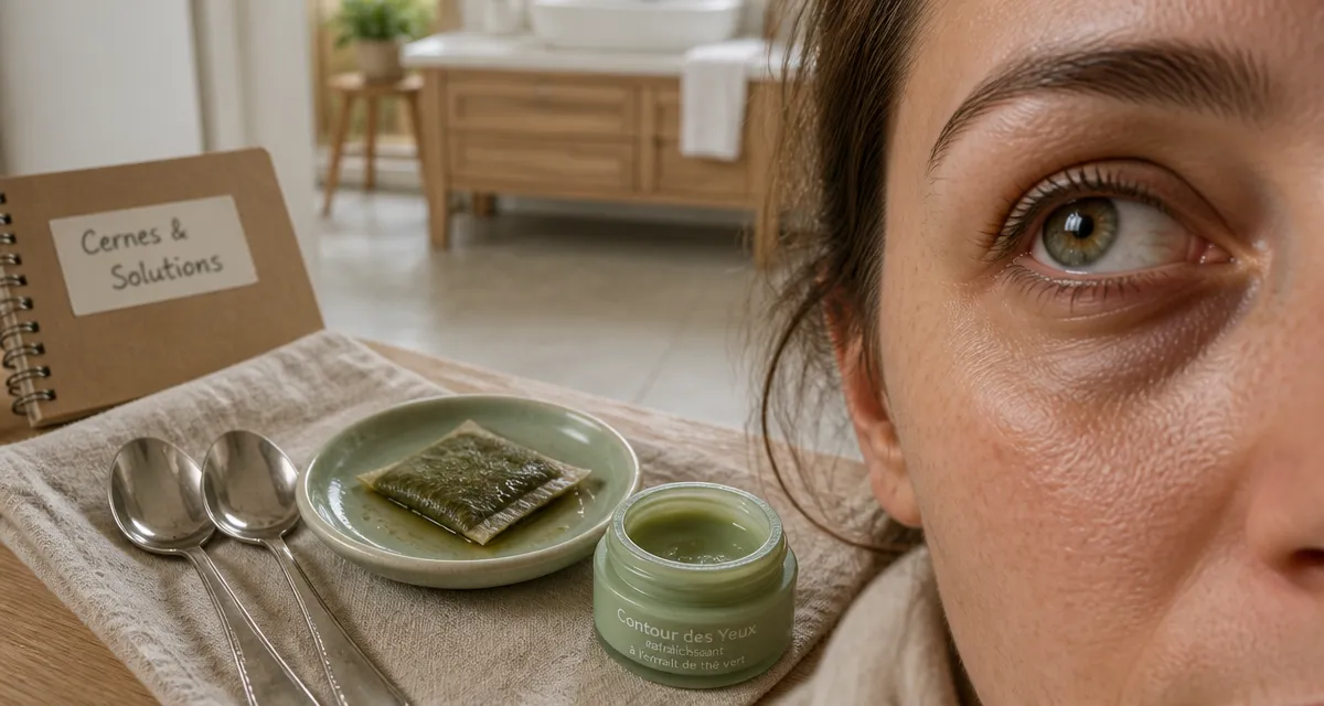 Comment enlever les cernes : cuillères froides et crème contour des yeux