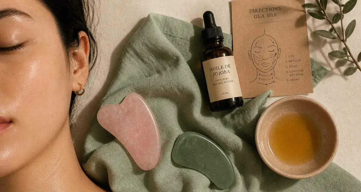 Gua sha utilisation : pierres et huile, gestes et pression