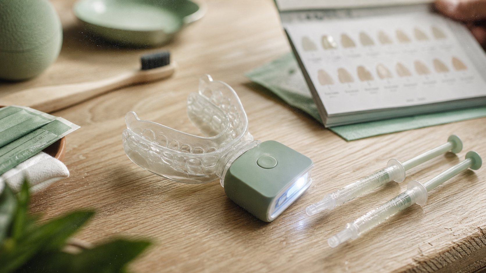 Kit blanchiment dentaire : gel 0,1 % et gouttière LED, sans douleur