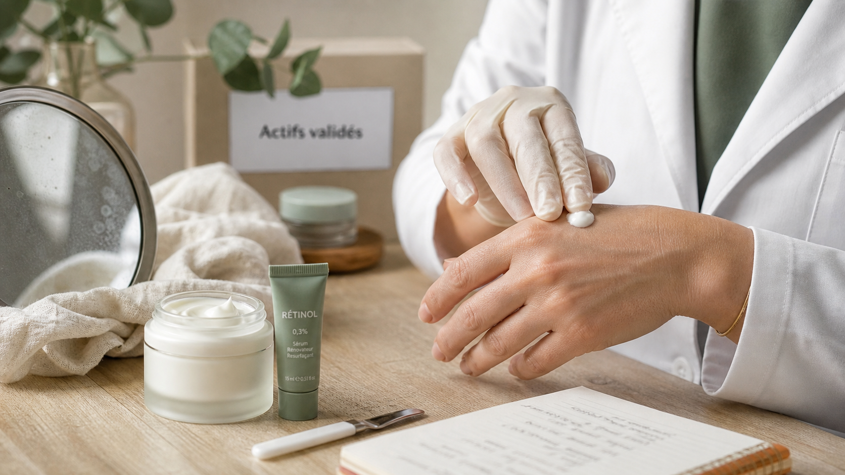 Meilleure crème anti-rides selon les dermatologues : crème anti-âge et rétinol sur peau