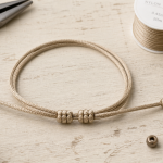 Noeud coulissant bracelet en cordon nylon, finition durable