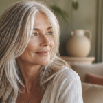 quel balayage sur cheveux blancs femme élégante