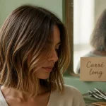 Tendance coupe carré femme : frange rideau, lob et micro-bob en salon