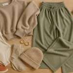 Tenue chill femme flat-lay matières cocooning