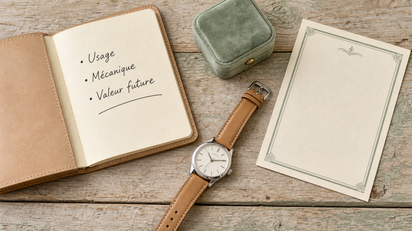Marque de montre de luxe : carnet critères prestige, mécanique, valeur future