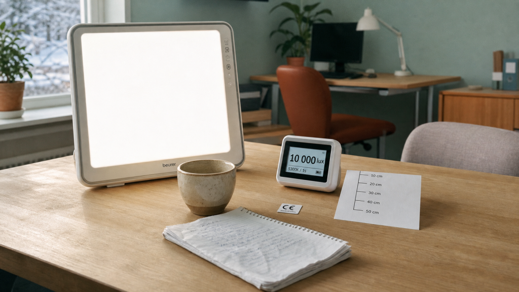 Meilleure lampe de luminothérapie 10 000 lux CE sans UV