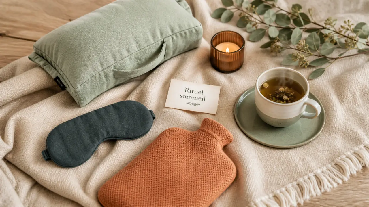 Cadeau bien être : bouillotte terracotta et tisane pour rituel sommeil