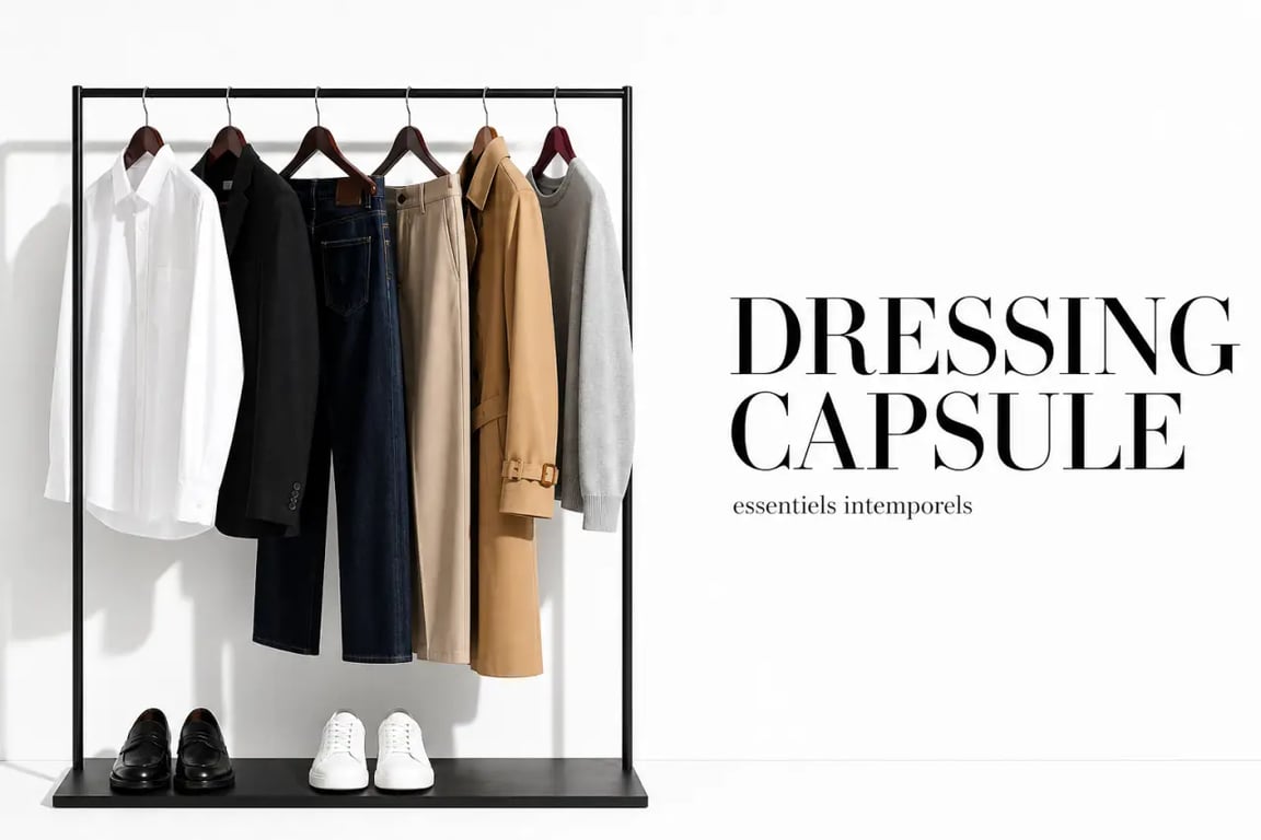 Comment construire une garde-robe capsule élégante et intemporelle : dressing organisé avec pièces basiques et tenues cohérentes