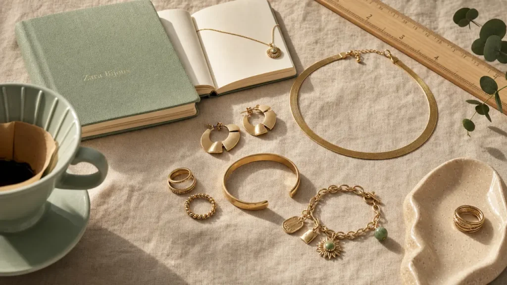 Bijoux femme Zara : colliers superposés, charms et pièces graphiques à repérer